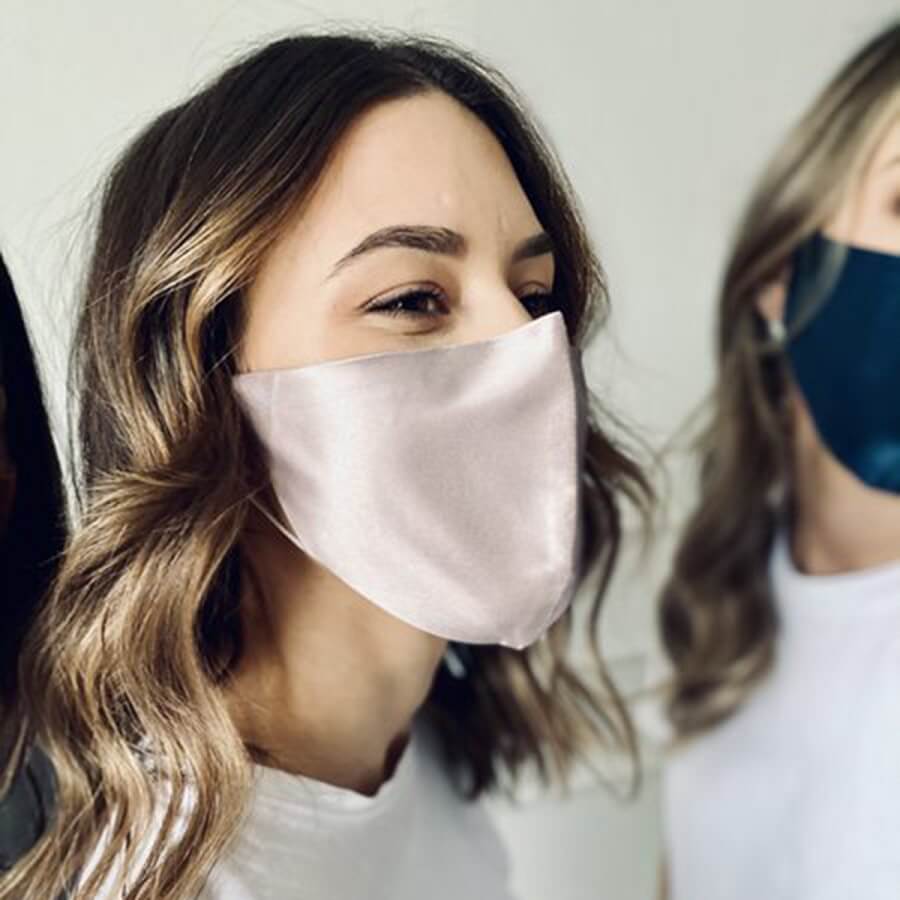 Silk Face Mask Purple Dawn