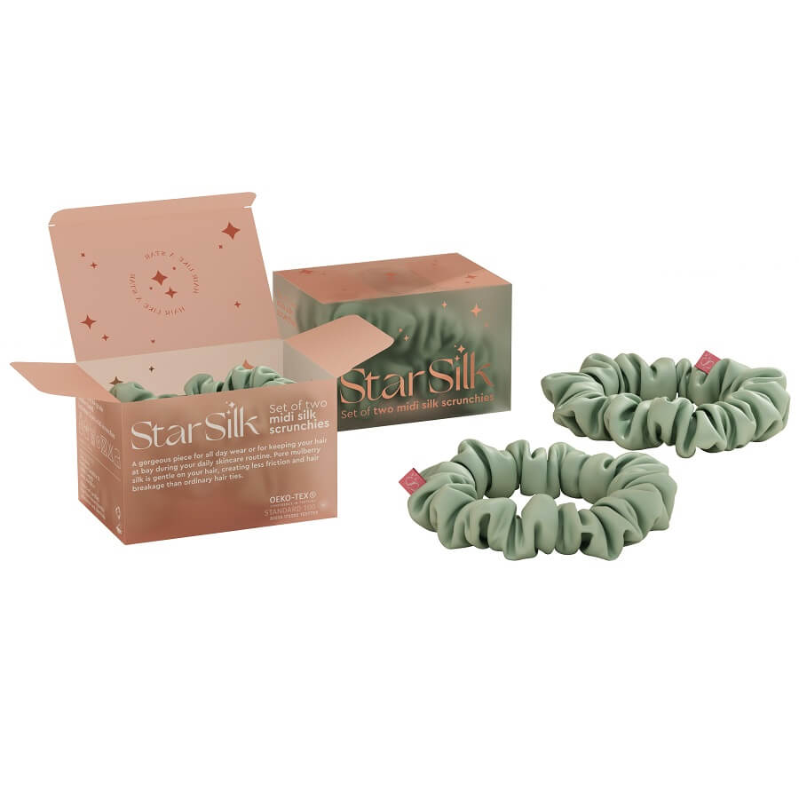 Silk Hairband Midi Green Aurora