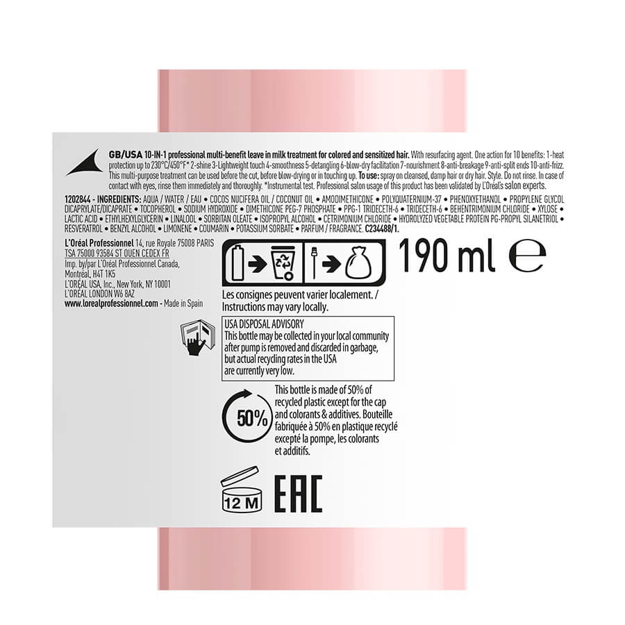 10-In-1 Professional Milk With Heat Protection