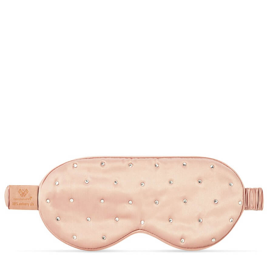 Crystalized Silk Eye Mask Rose Gold