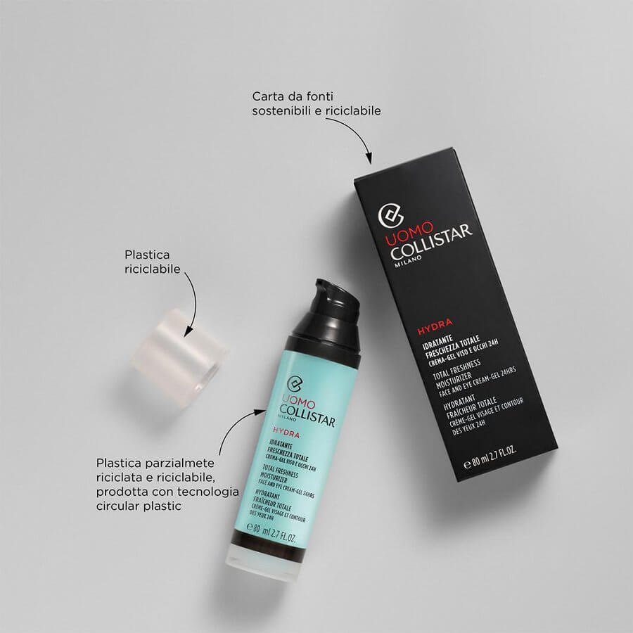 Uomo Hydra Total Freshness Moisturizer Face And Eye Cream-Gel
