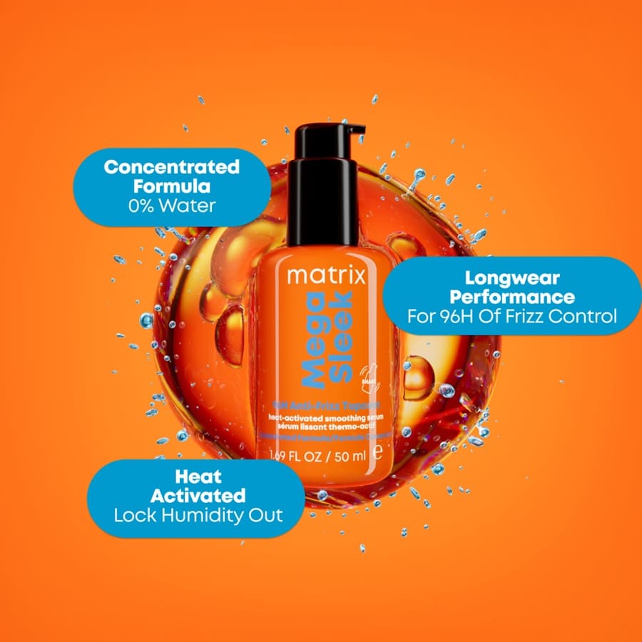Mega Sleek 96H Anti-Frizz Topcoat Smoothing Serum