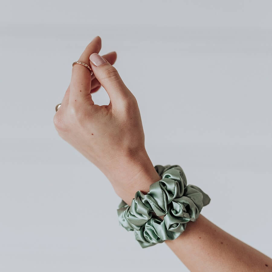 Silk Hairband Midi Green Aurora