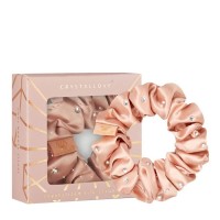 Crystallove Crystalized Silk Scrunchie Rose Gold