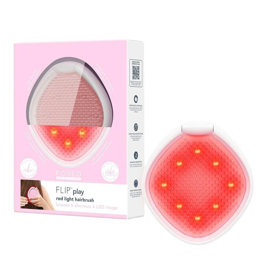 Foreo - FLIP™ Play Red Light Hairbrush Tickle Me Pink! - 