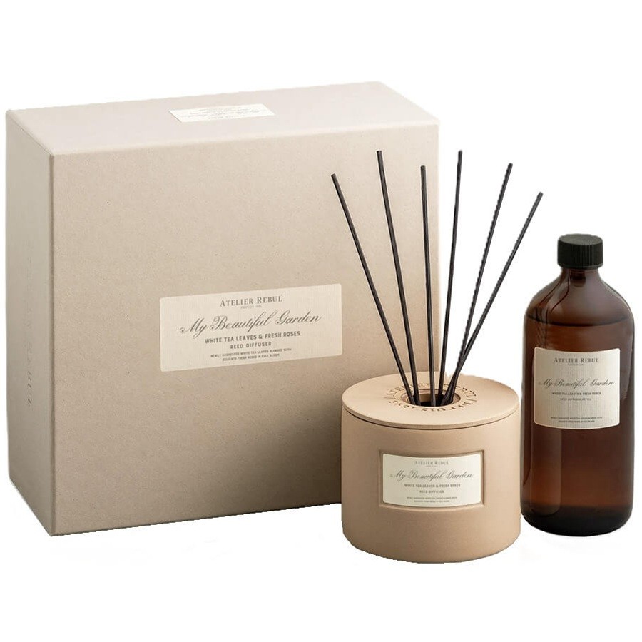 Atelier Rebul - White Tea Leaves & Fresh Roses Reed Diffuser Set - 