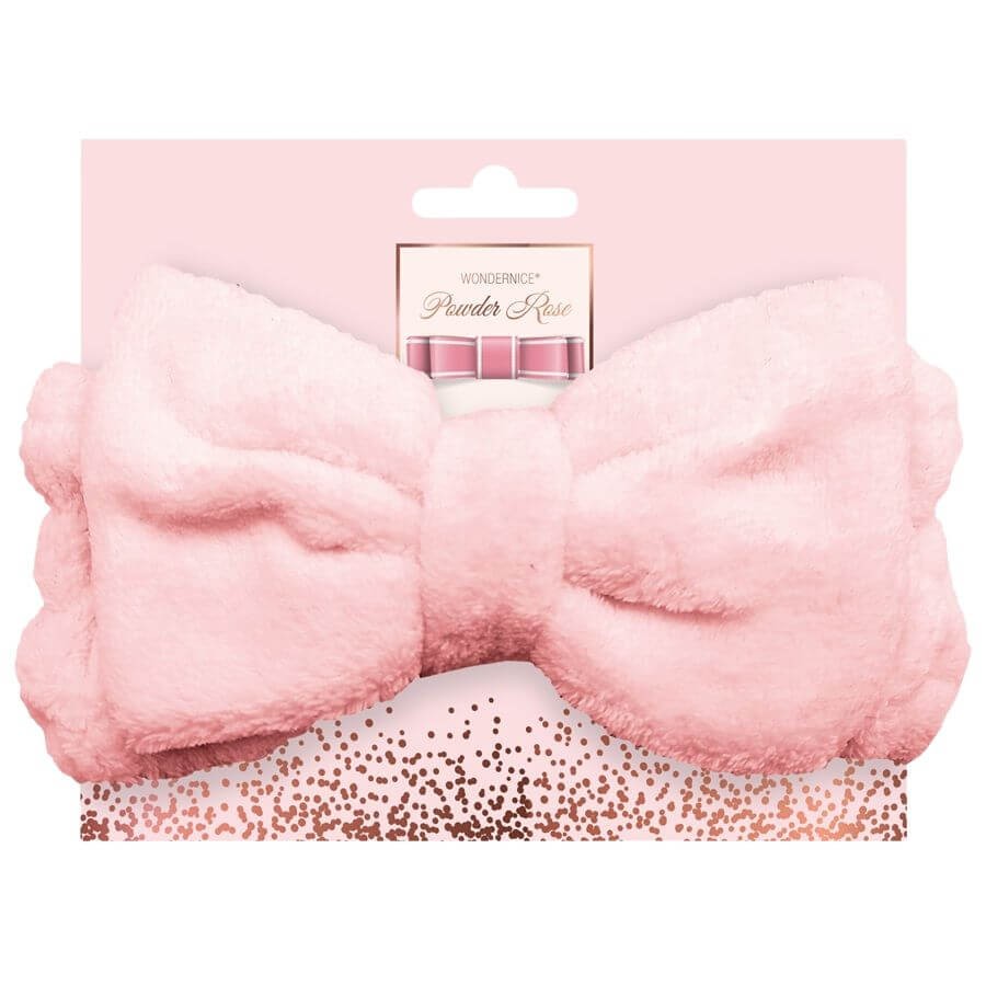 Anne - Powder Rose Fluffy Hairband With Maxi Bow - 