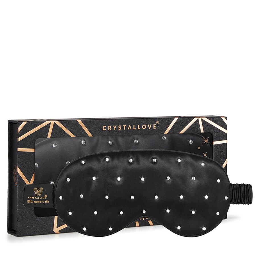 Crystallove - Crystalized Silk Eye Mask Black - 