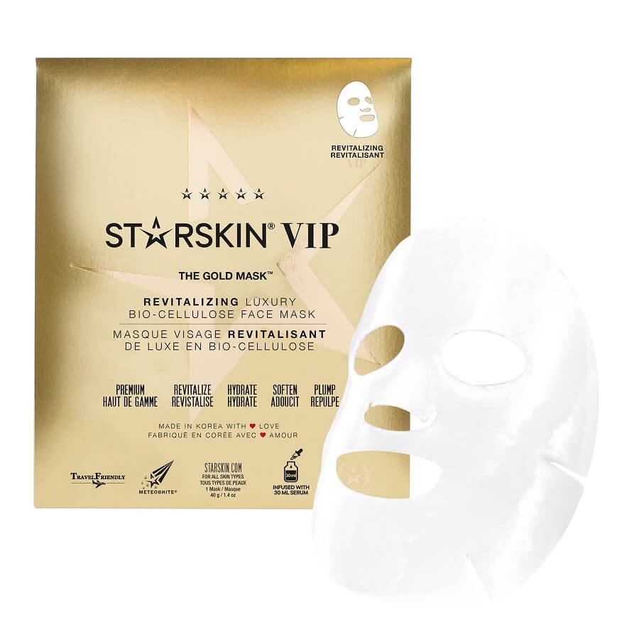 STARSKIN ® - THE GOLD MASK™ VIP Revitalizing Luxury Bio-Cellulose Face Mask - 