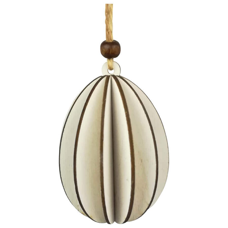 Douglas Collection - Spring Time Wooden Egg White - 