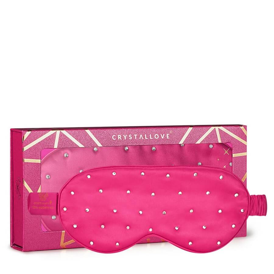 Crystallove Maske Za Lice Crystalized Silk Eye Mask Hot Pink Maska Spavanje 1 kom,