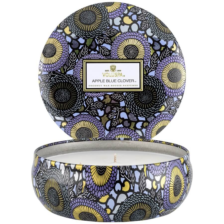 VOLUSPA Apple Blue Clover 3 Wick Tin Candle Mirisna Svijeća 340 g