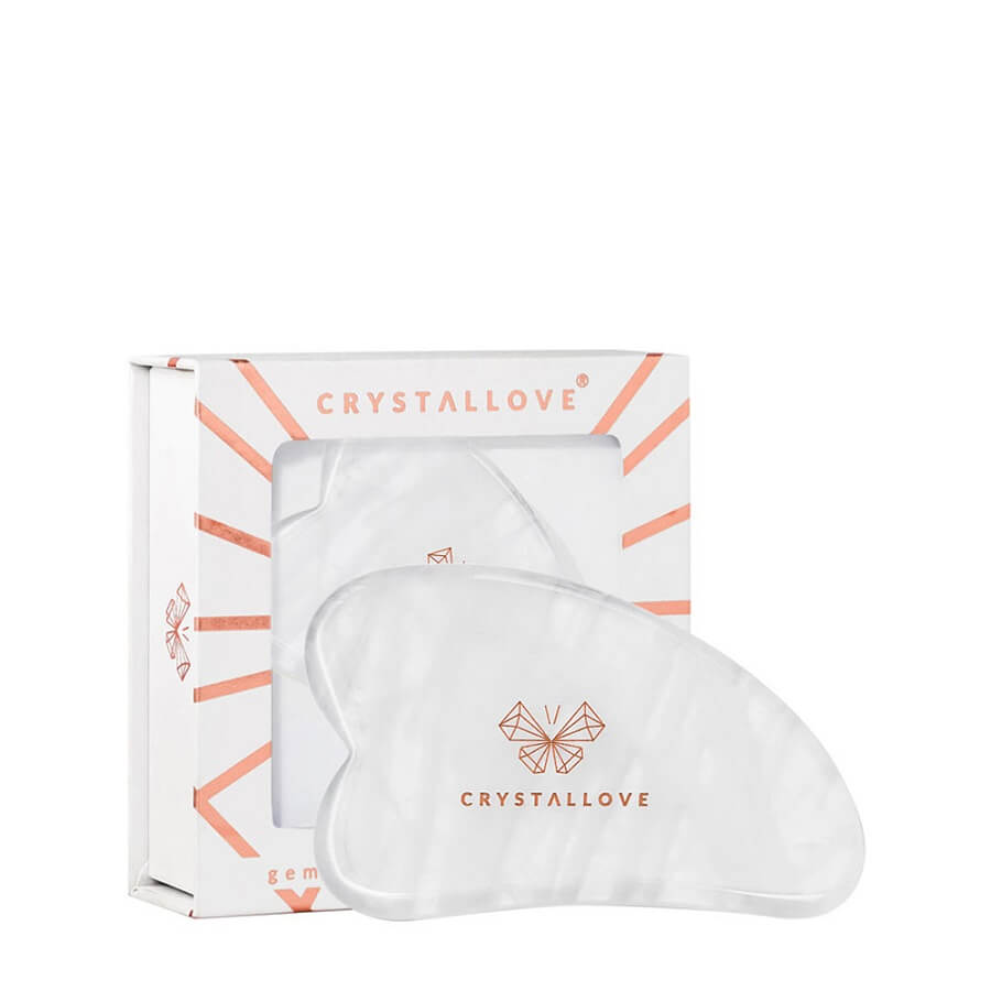 Crystallove Masažeri Za Lice Clear Quartz Gua Sha Masažer 1 kom,