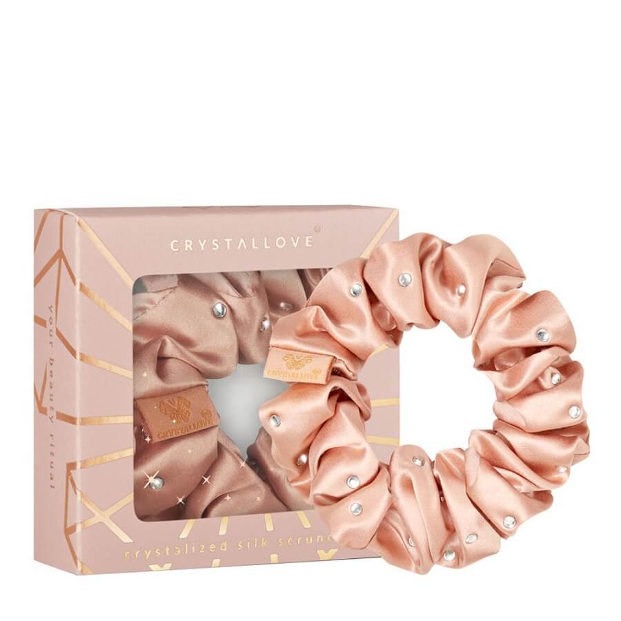 Crystallove Gumice Za Kosu Crystalized Silk Scrunchie Rose Gold Gumica 1 kom,