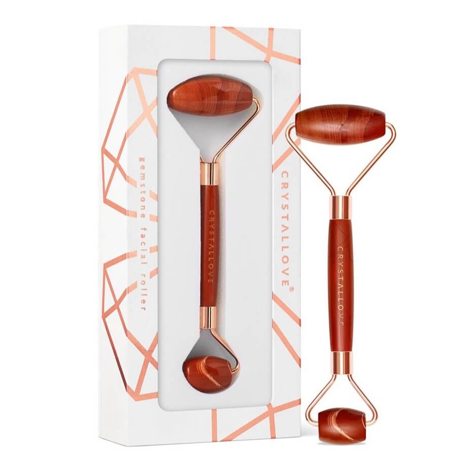 Crystallove Masažeri Za Lice Red Jasper Roller Masažer 1 kom,