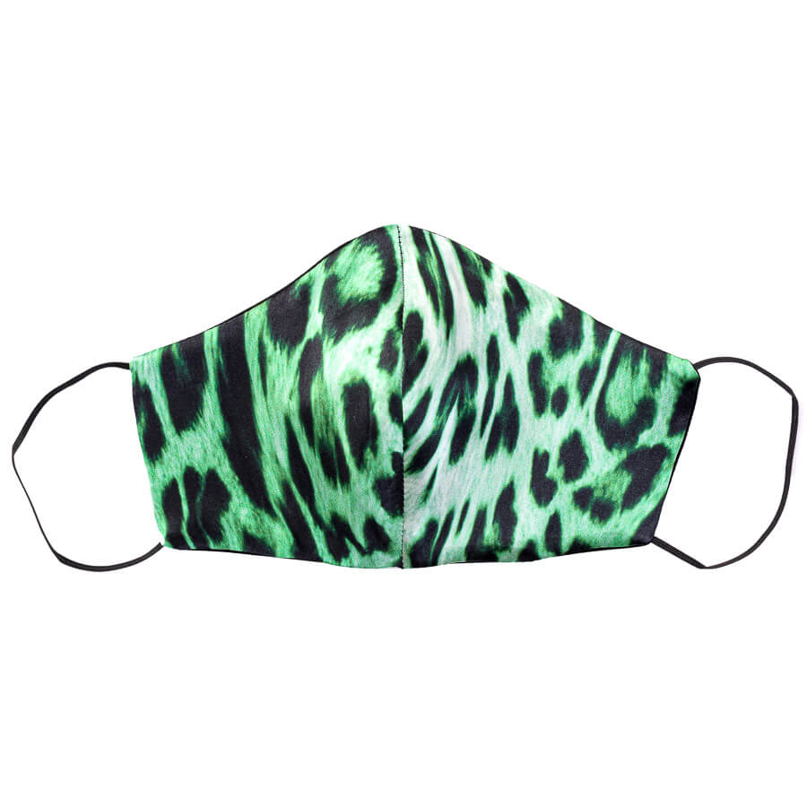 Tie-Me-Up! Silk Mask Animal Print Light Green Maska Za Lice 1 kom,
