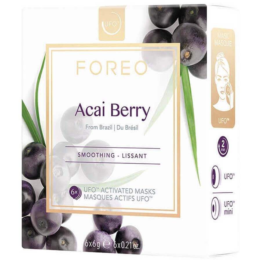Foreo UFO™ Mask Acai Berry Maska Za Njegu Lica 6 kom,