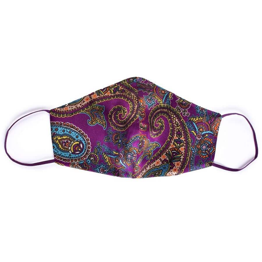 Tie-Me-Up! Silk Mask London Paisley Purple Man Maska Za Lice 1 kom,