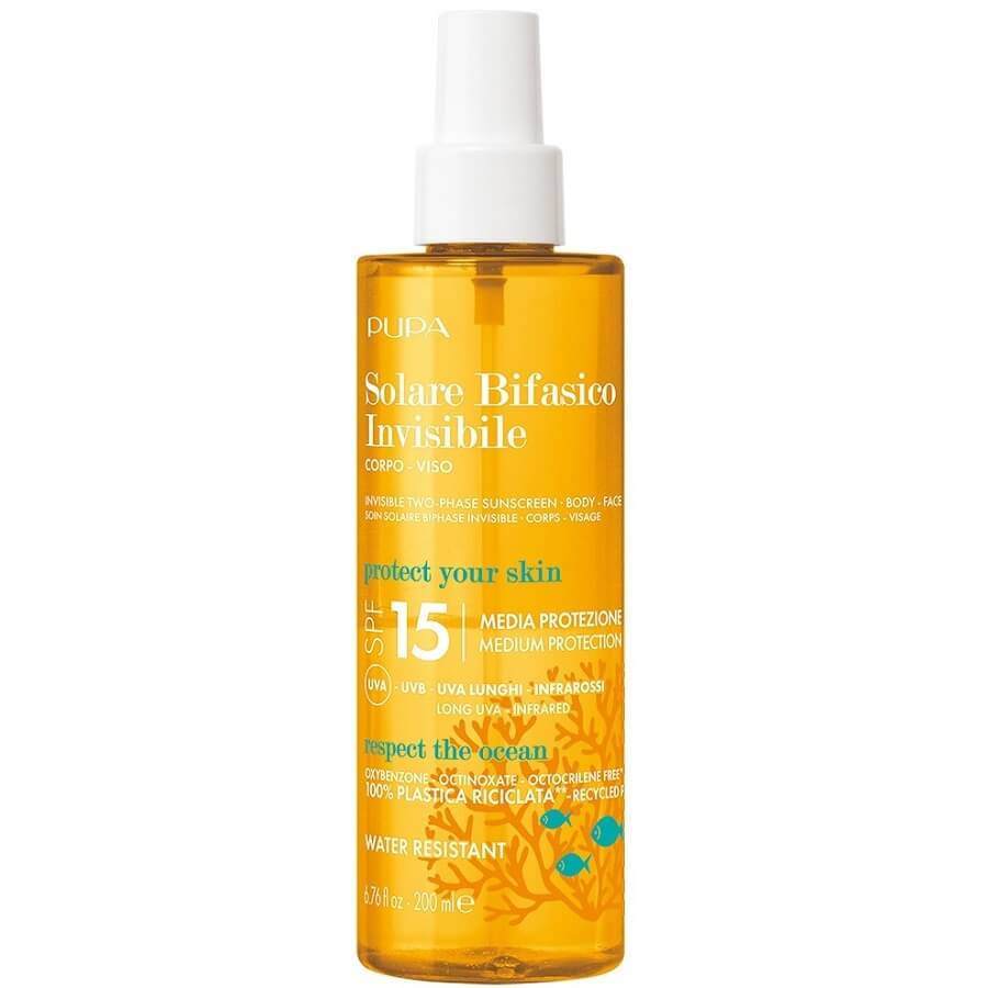 Pupa Invisible Two-Phase Sunscreen SPF 15 Sredstvo Za Zaštitu Od Sunca 200 ml