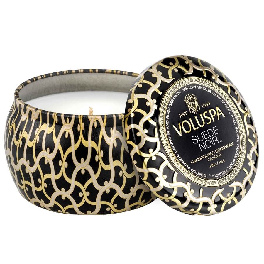 VOLUSPA Suede Noir Mini Tin Candle Mirisna Svijeća 113 g