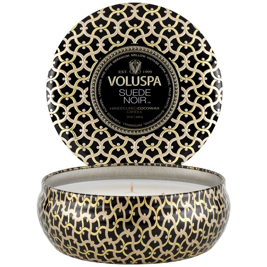 VOLUSPA Suede Noir 3 Wick Tin Candle Mirisna Svijeća 340 g