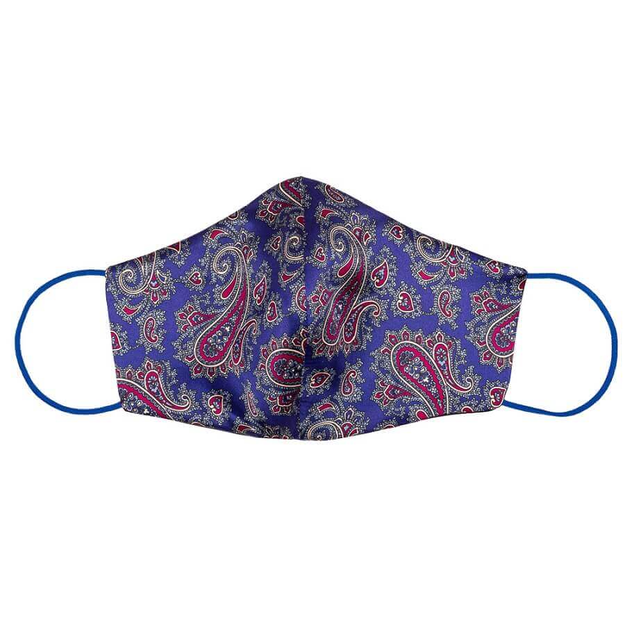 Tie-Me-Up! Silk Mask London Paisley Navy Maska Za Lice 1 kom,