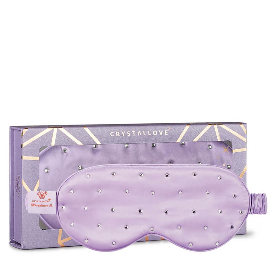 Crystallove Maske Za Lice Crystalized Silk Eye Mask Lilac Maska Spavanje 1 kom,